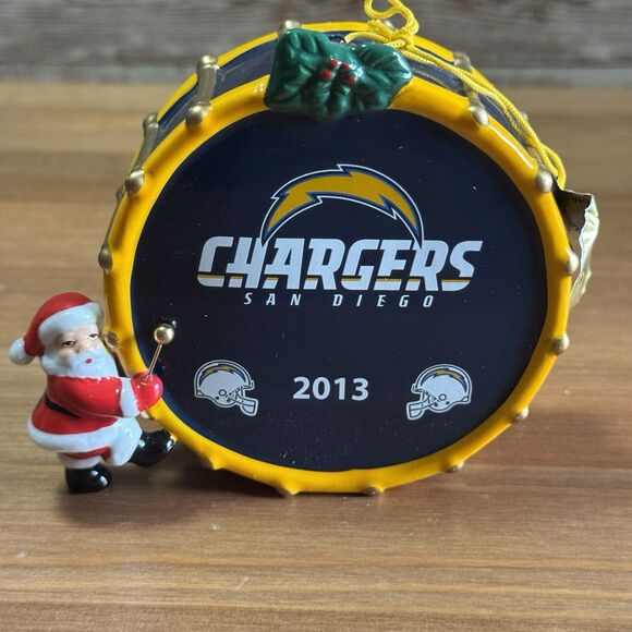 2013 San Diego Chargers Christmas Drum Ornament Danbury Mint -- Original Box - Picture 1 of 7